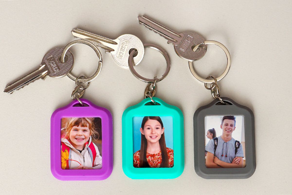 Custom Silicone Keychain with Dual Photos